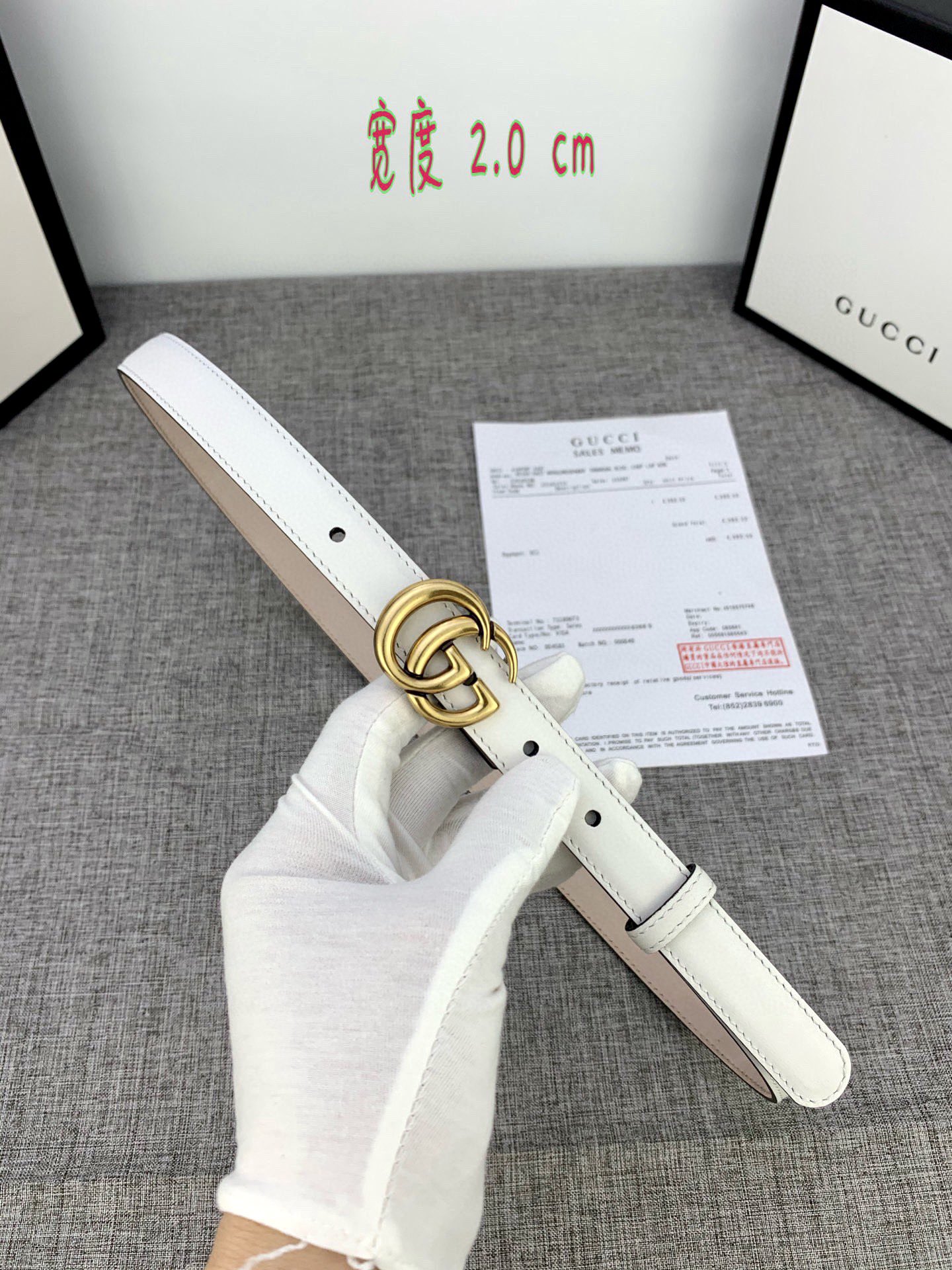 宽度85GUCCI此细款腰带用采光头
