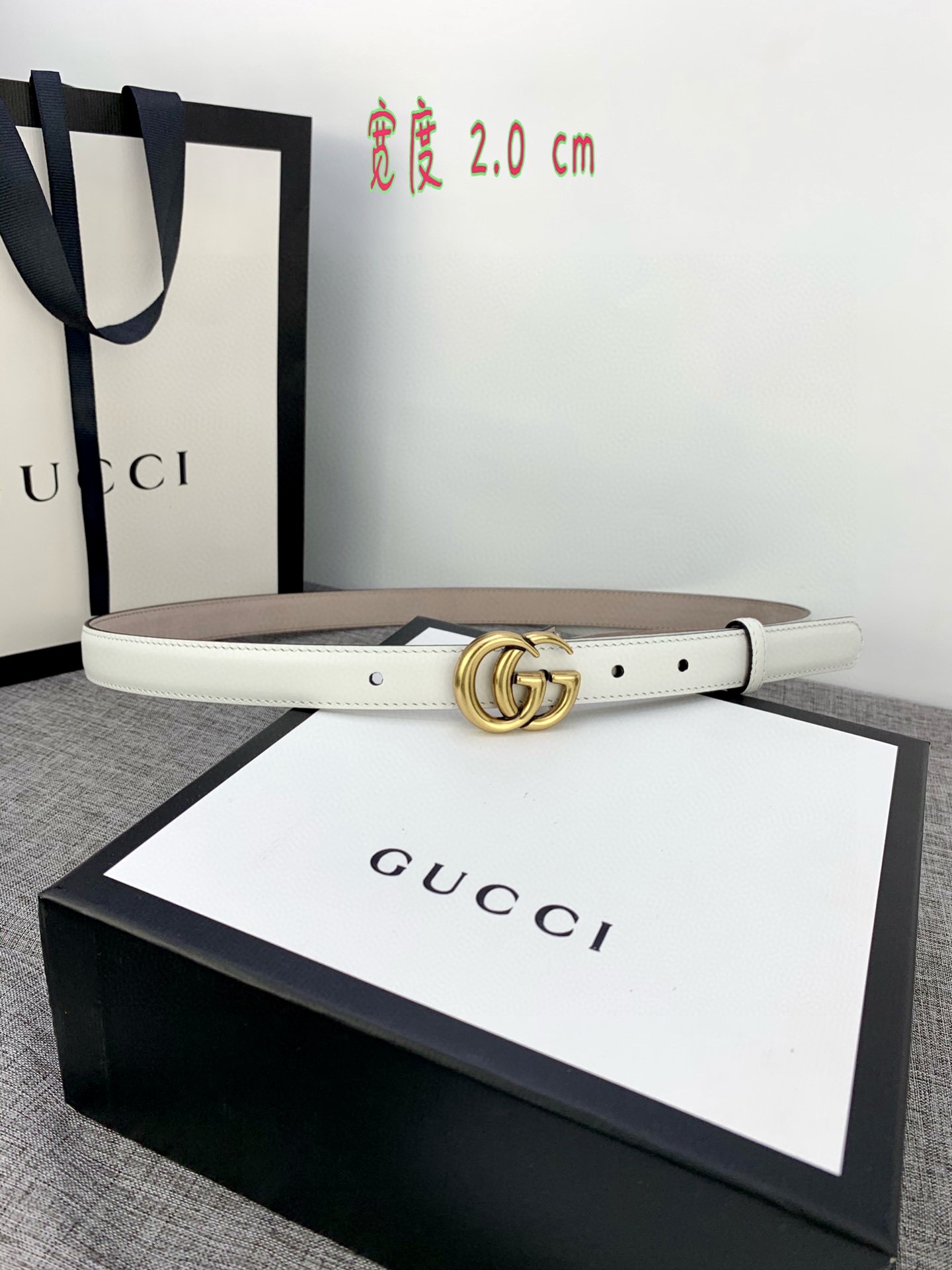 宽度85GUCCI此细款腰带用采光头