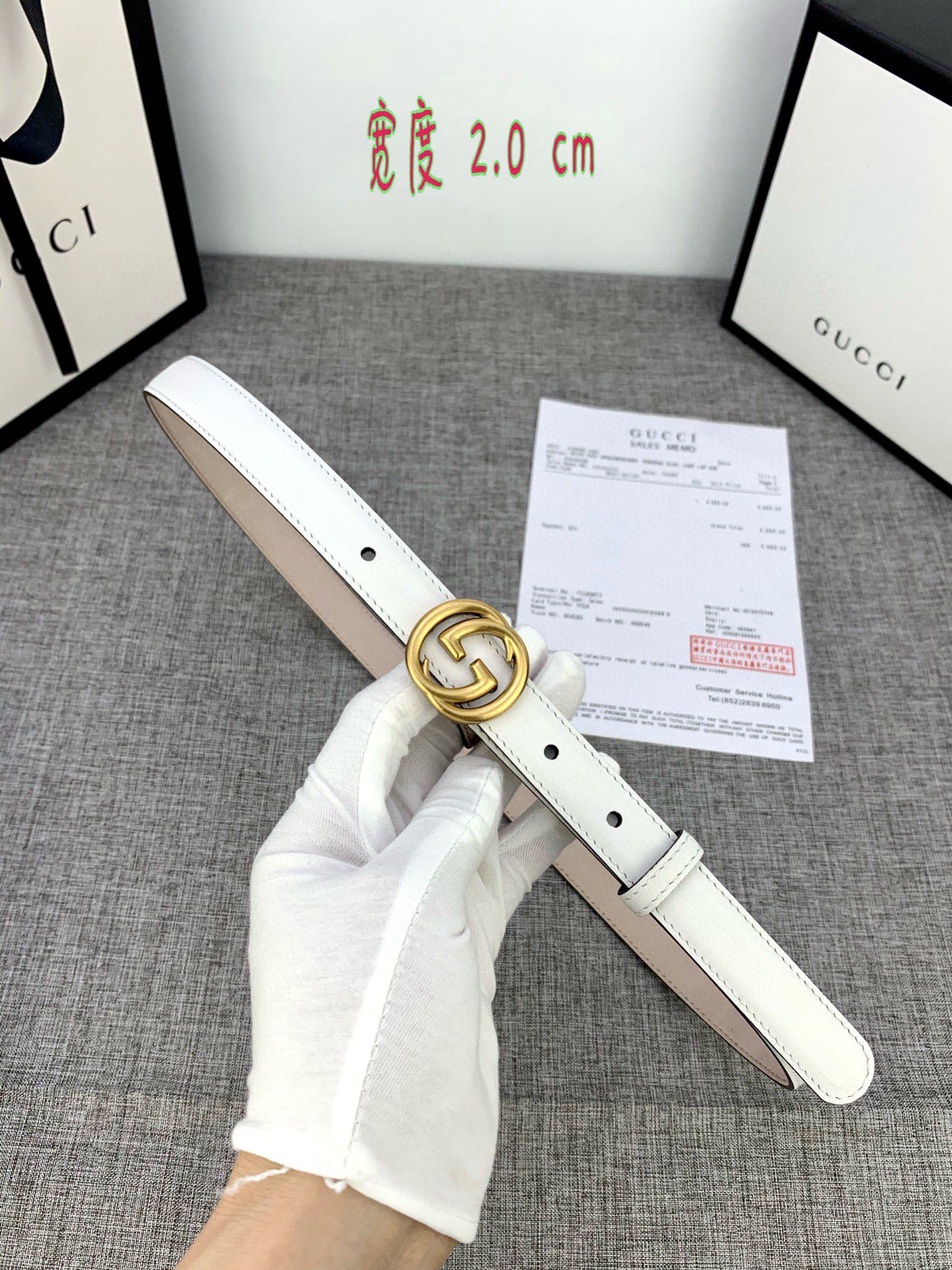 宽度85GUCCI此细款腰带用采光头