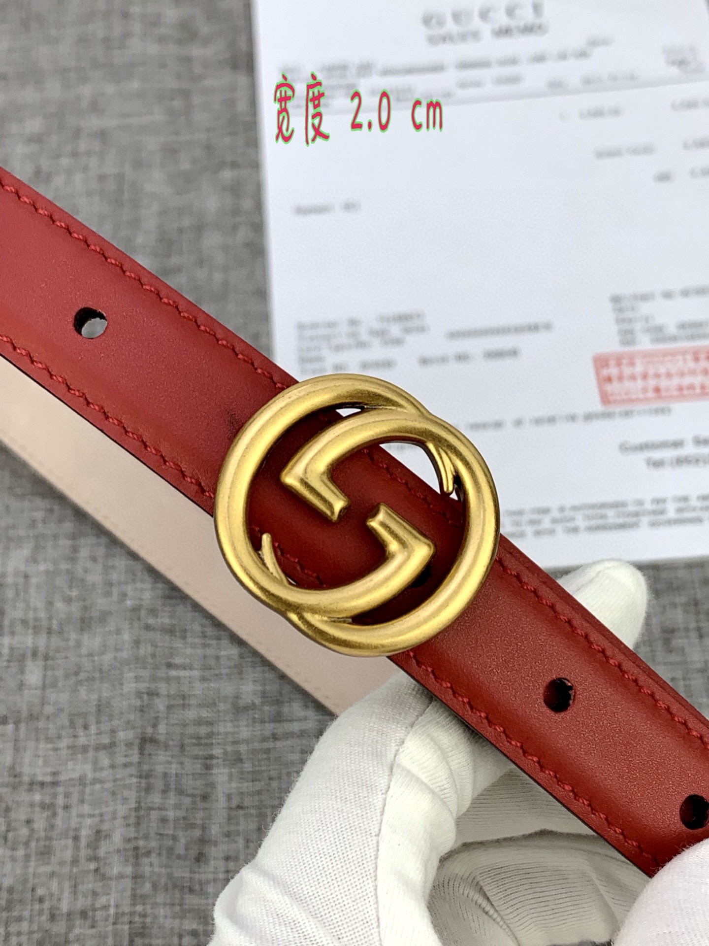 宽度85GUCCI此细款腰带用采光头