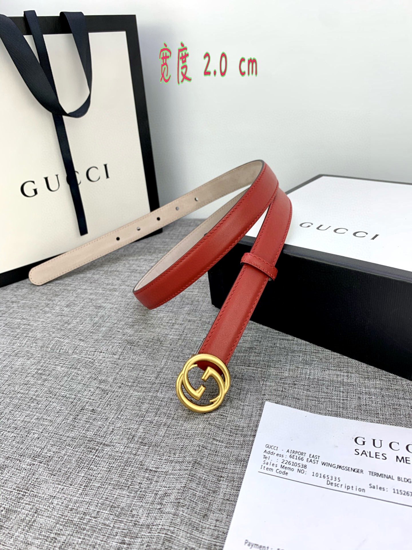 宽度85GUCCI此细款腰带用采光头