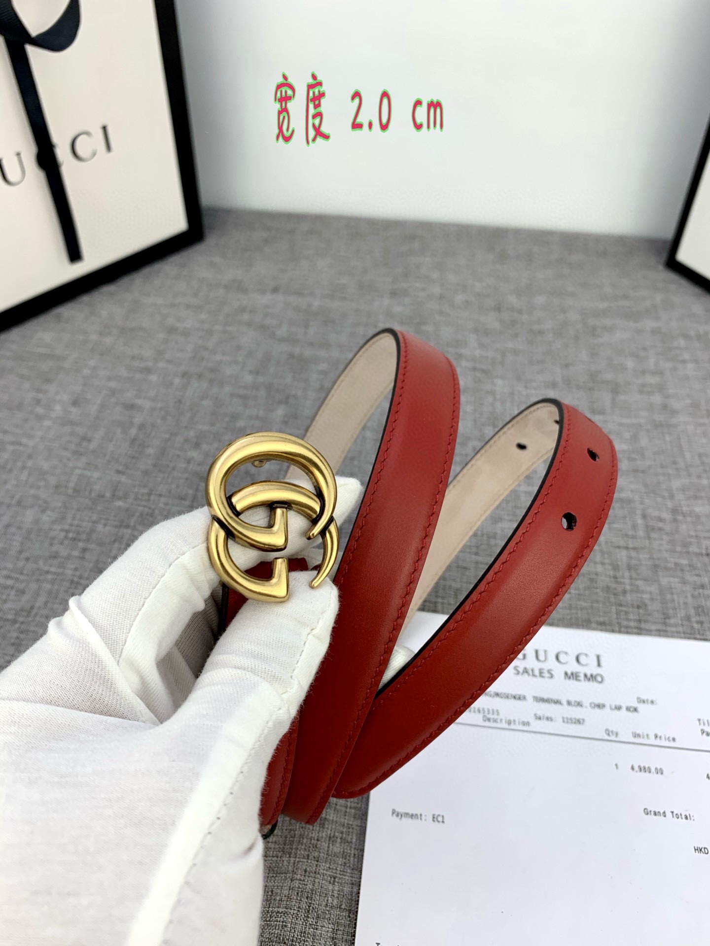 宽度85GUCCI此细款腰带用采光头