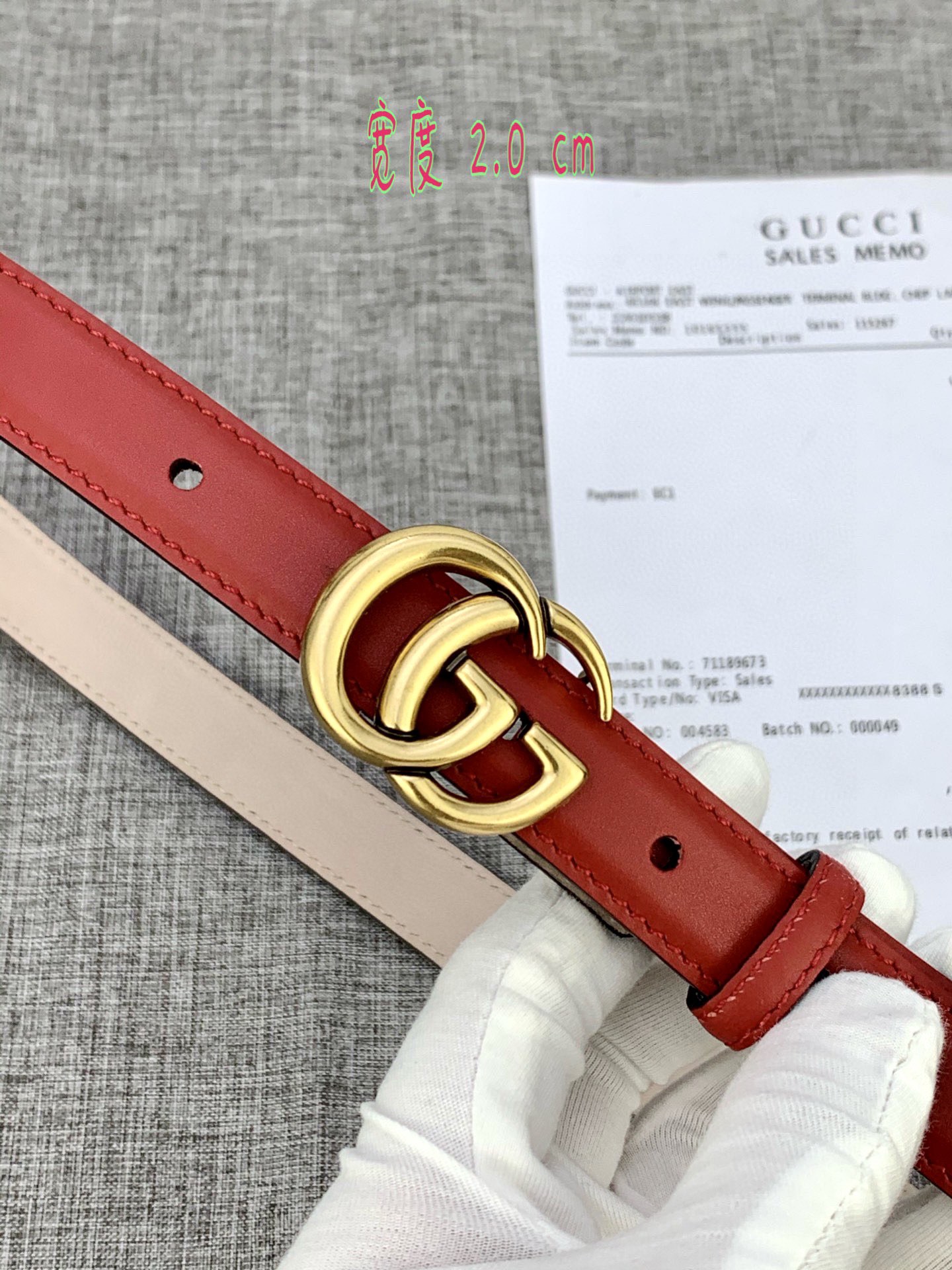 宽度85GUCCI此细款腰带用采光头