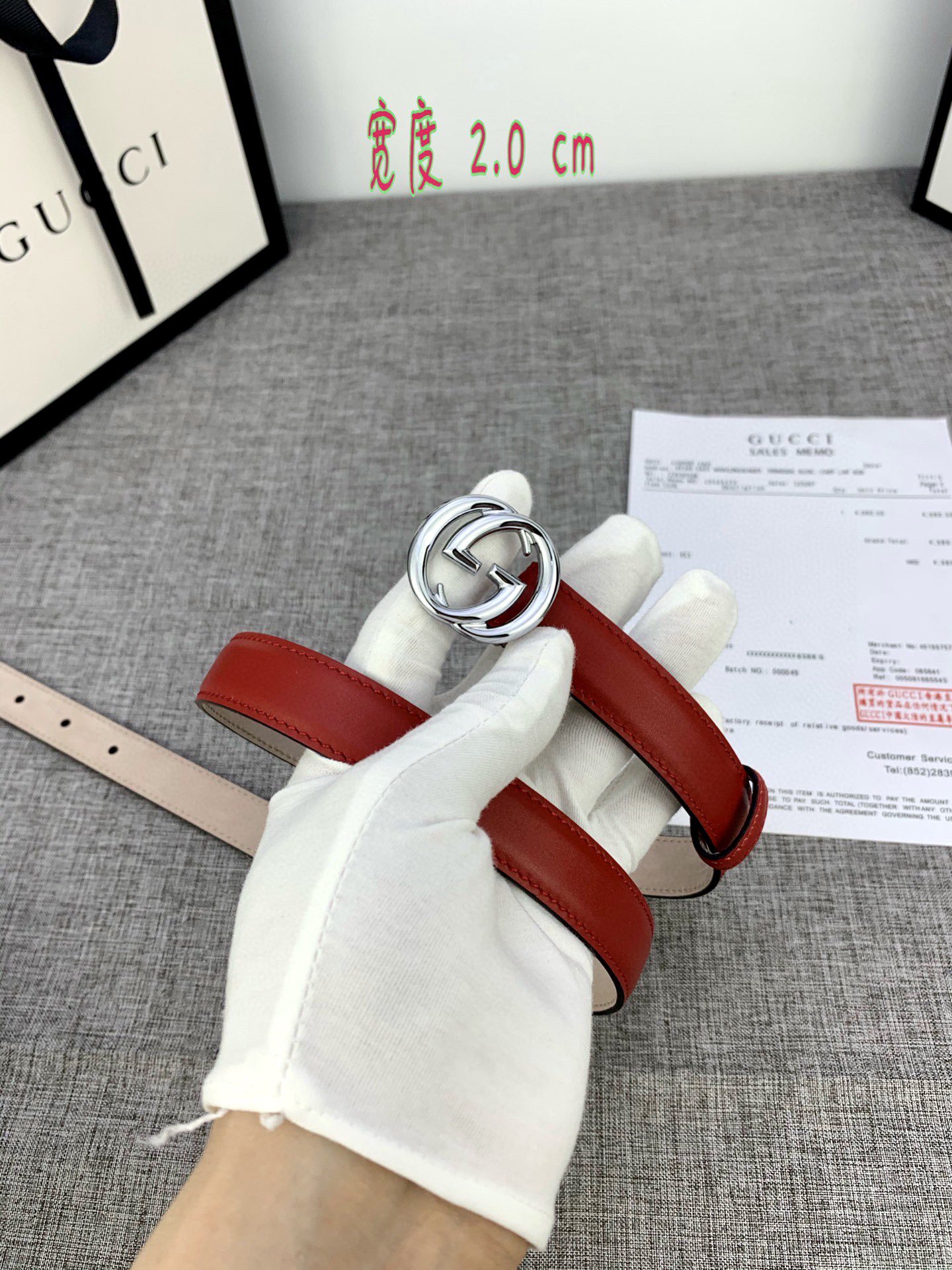 宽度85GUCCI此细款腰带用采光头