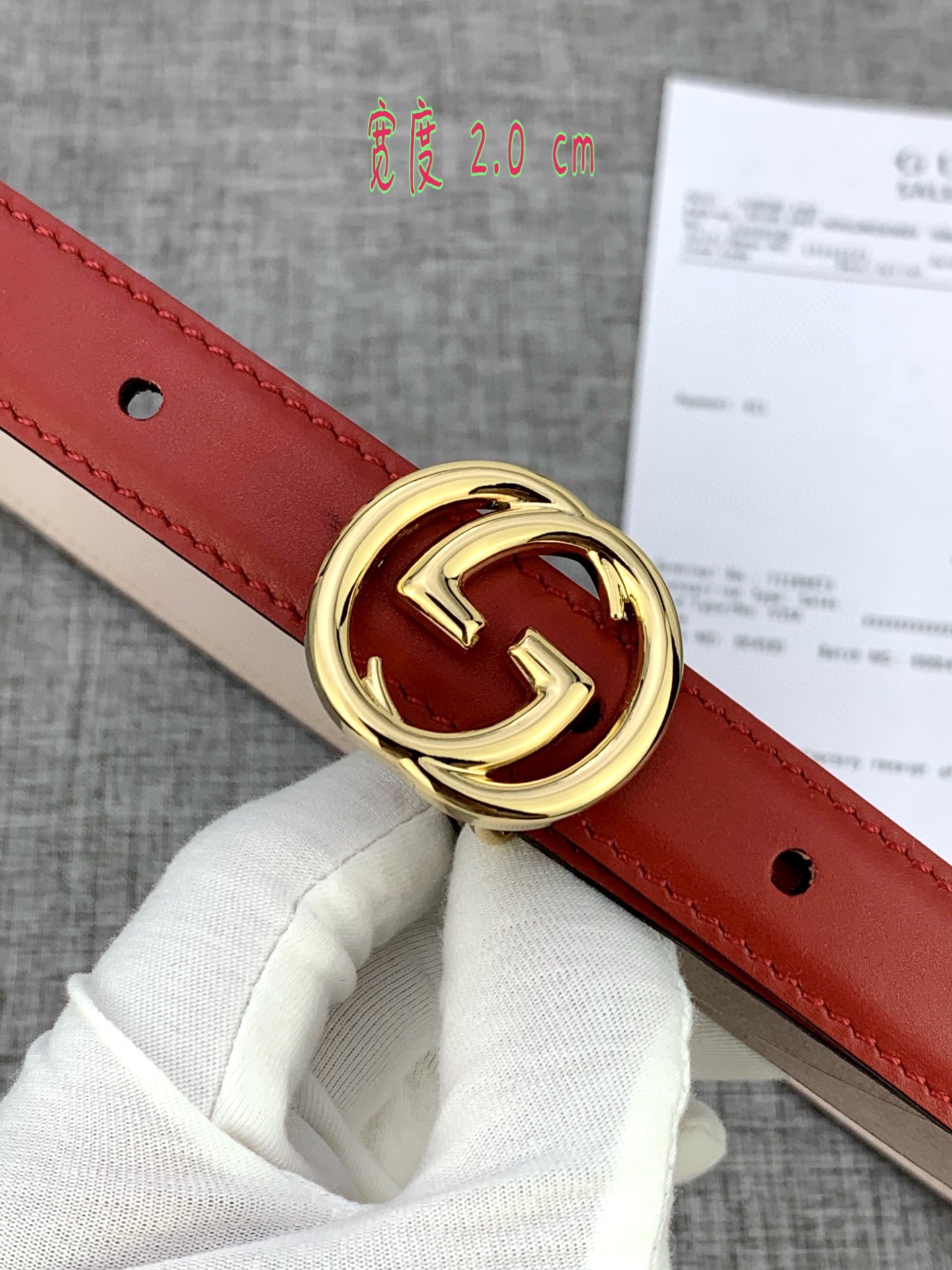 宽度85GUCCI此细款腰带用采光头