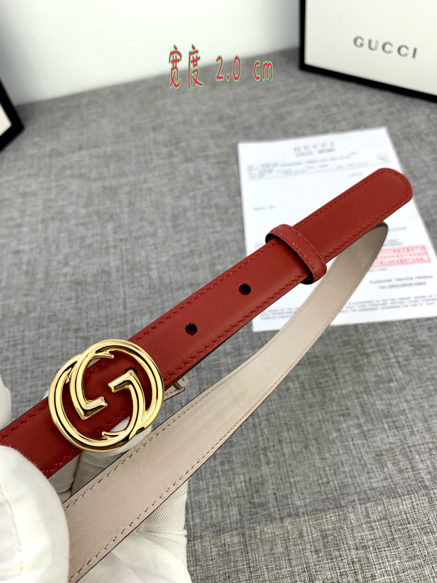 宽度85GUCCI此细款腰带用采光头