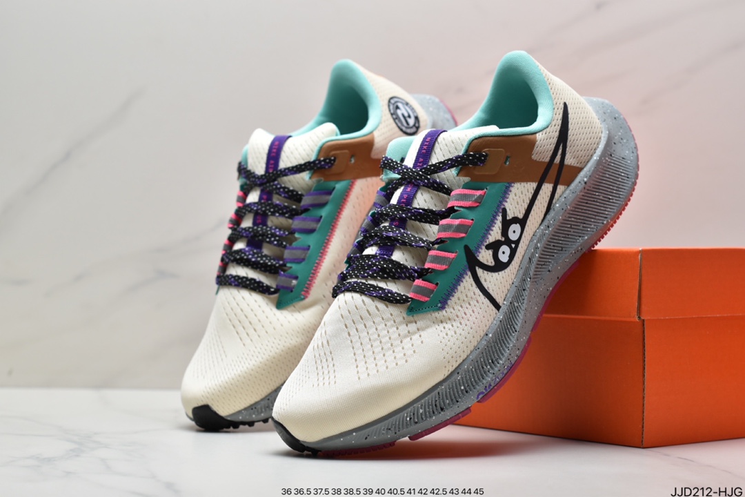 130 真标耐克Pegasus 38 登月38代系列九针眼网纱透气缓震疾速跑鞋DJ0860-400
