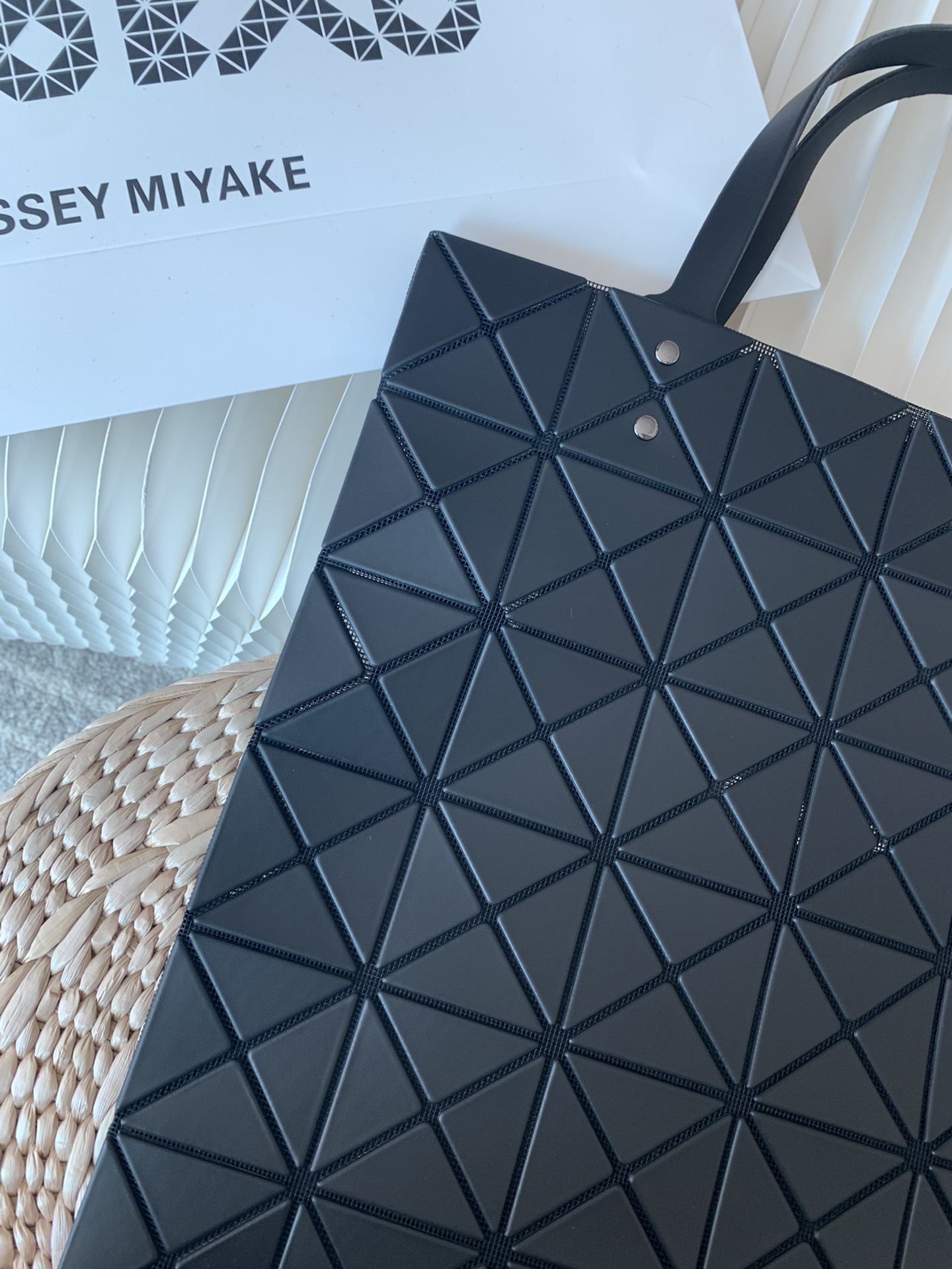 Issey Miyake Bao Bao Matte Black 6x6 Tote Bag, Foldable Travel Companion 8 i1657944604 4541 7
