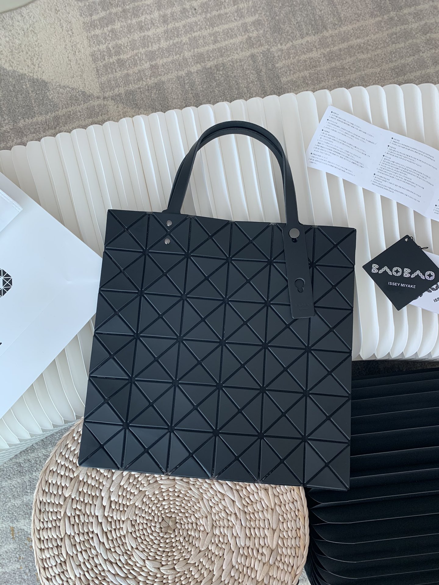 Issey Miyake Bao Bao Matte Black 6x6 Tote Bag, Foldable Travel Companion 3 i1657944604 7788 2