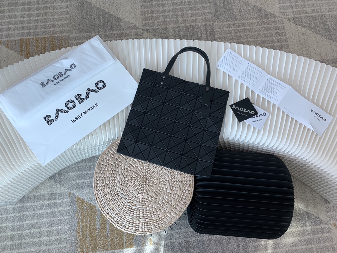 Issey Miyake Bao Bao Matte Black 6x6 Tote Bag, Foldable Travel Companion 2 i1657944604 8094 1