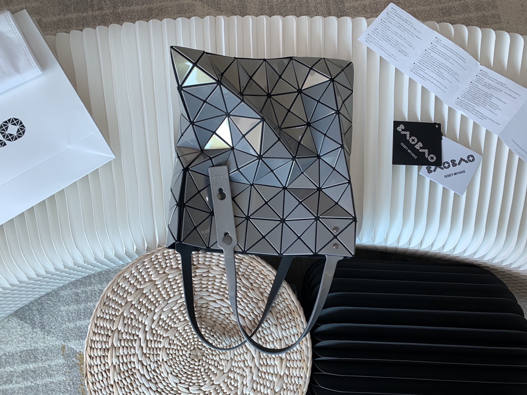 Issey Miyake Bao Bao 6x6 Laser Grey Tote Bag | Foldable Travel Essential 4 i1657947586 6439 1