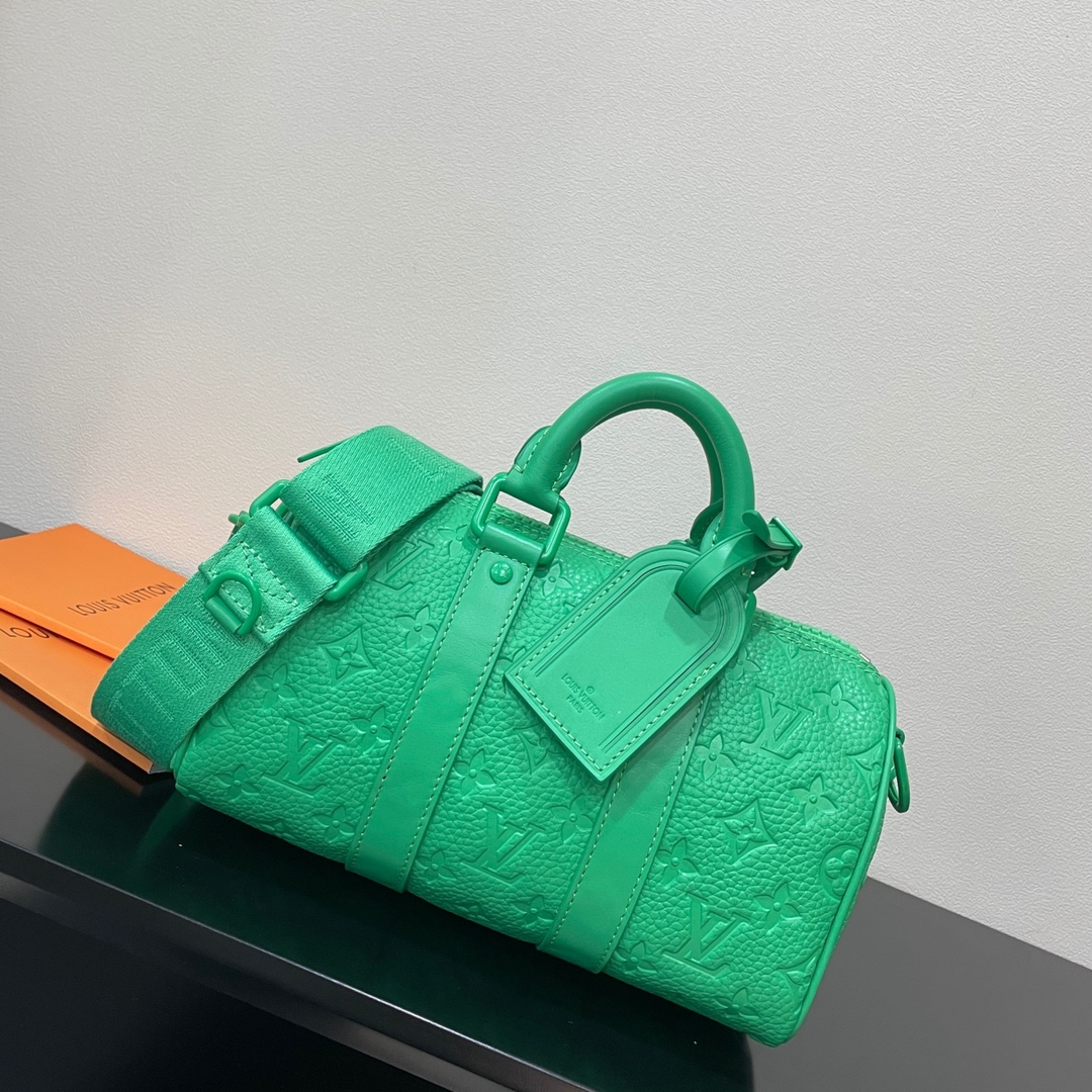 Louis Vuitton LV Keepall Bags Handbags Green Taurillon Cowhide Mini M20929