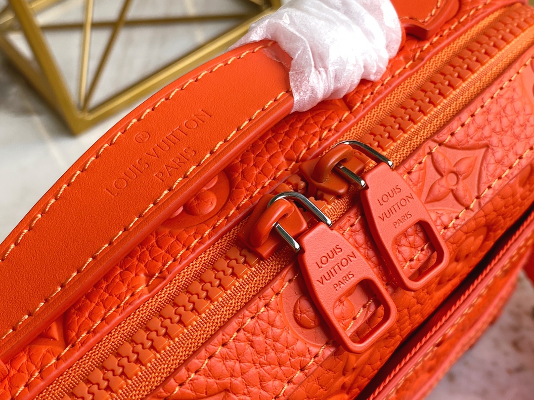 顶级原单M20956橙色全皮盒子包系列本款HandleSoftTrunk手袋浸染鲜明色彩回忆设计师Vir