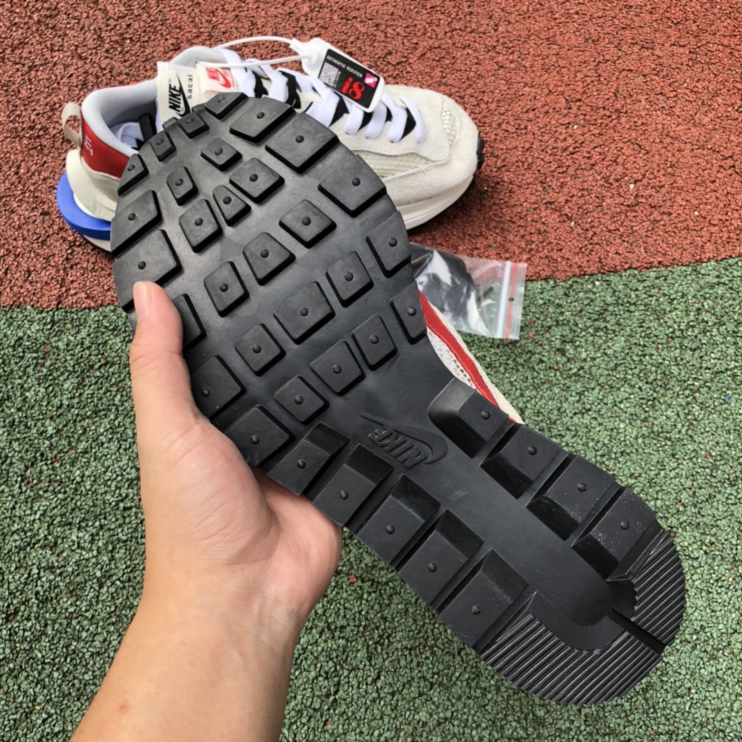 360  Nike Vaporwaffle x Sacai联名 白蓝红 跑鞋 CV1363-100