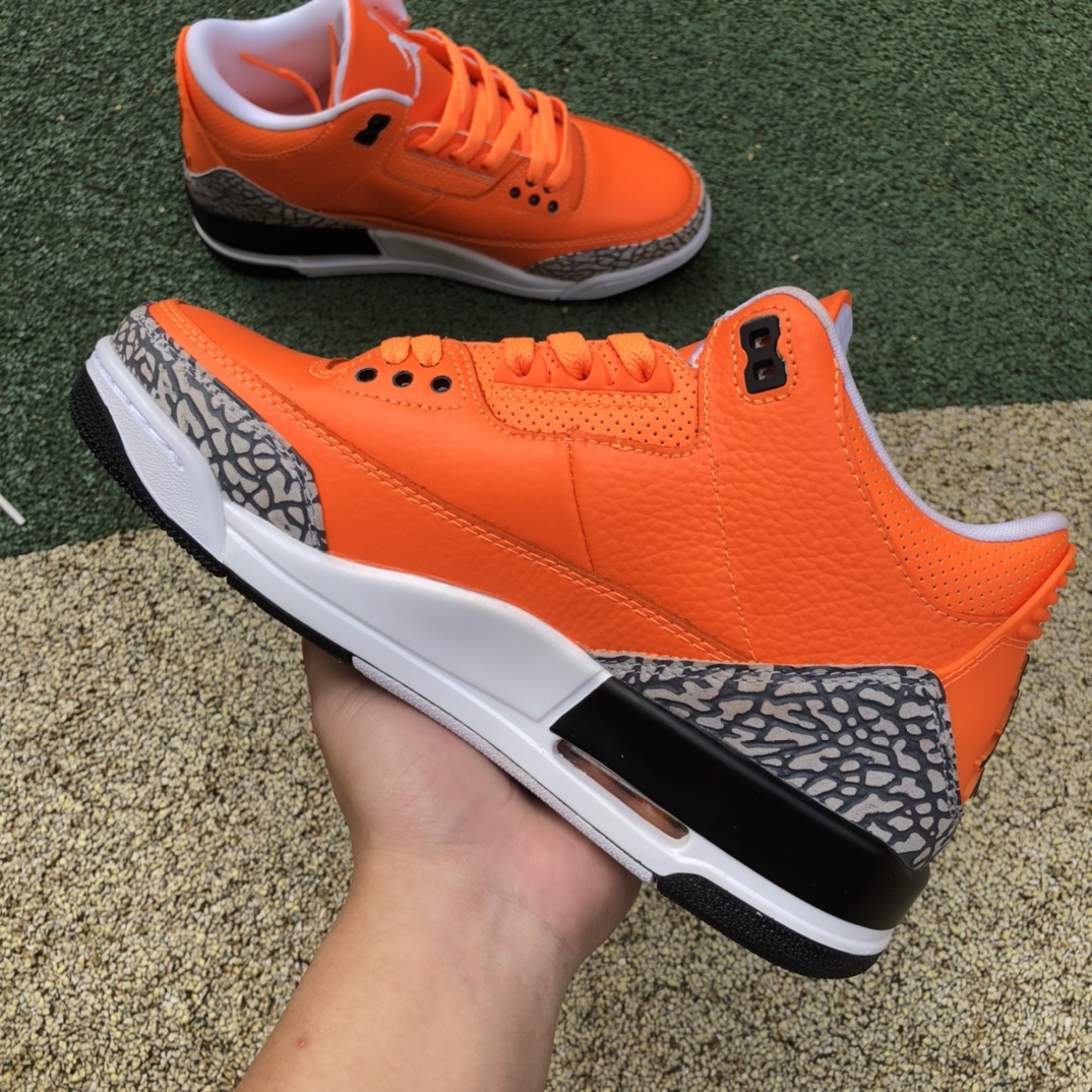 360   Air Jordan 3 Retro AJ3 橙爆裂纹 CT8532-801