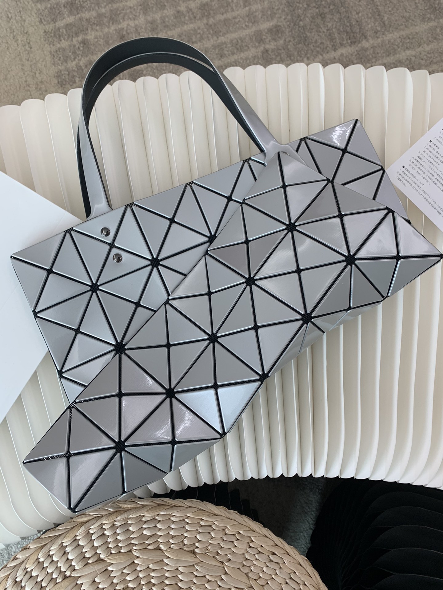 Issey Miyake Bao Bao Silver Tote Bag,6x6, 34X34cm 5 i1657959449 3893 4
