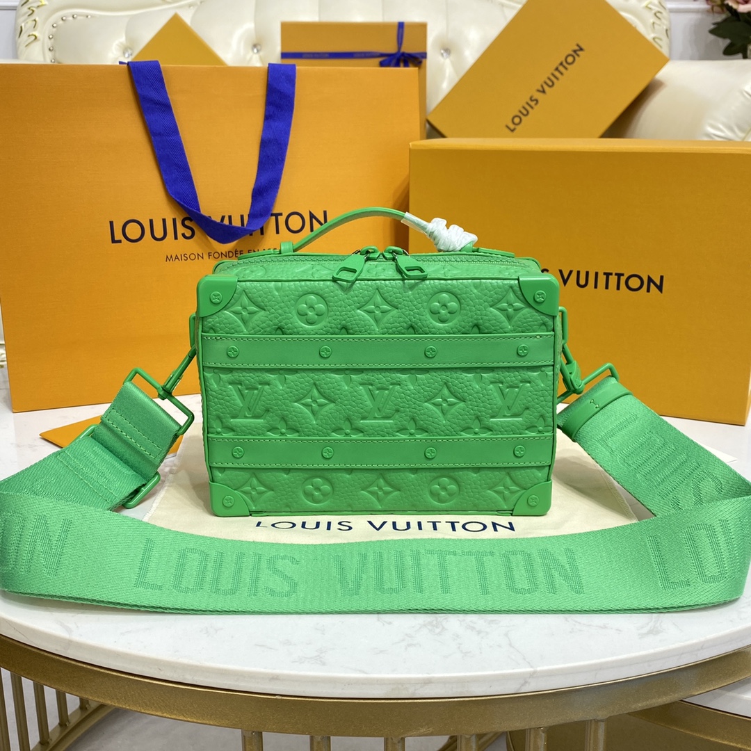 Louis Vuitton LV Soft Trunk Bags Handbags Green Orange M59163