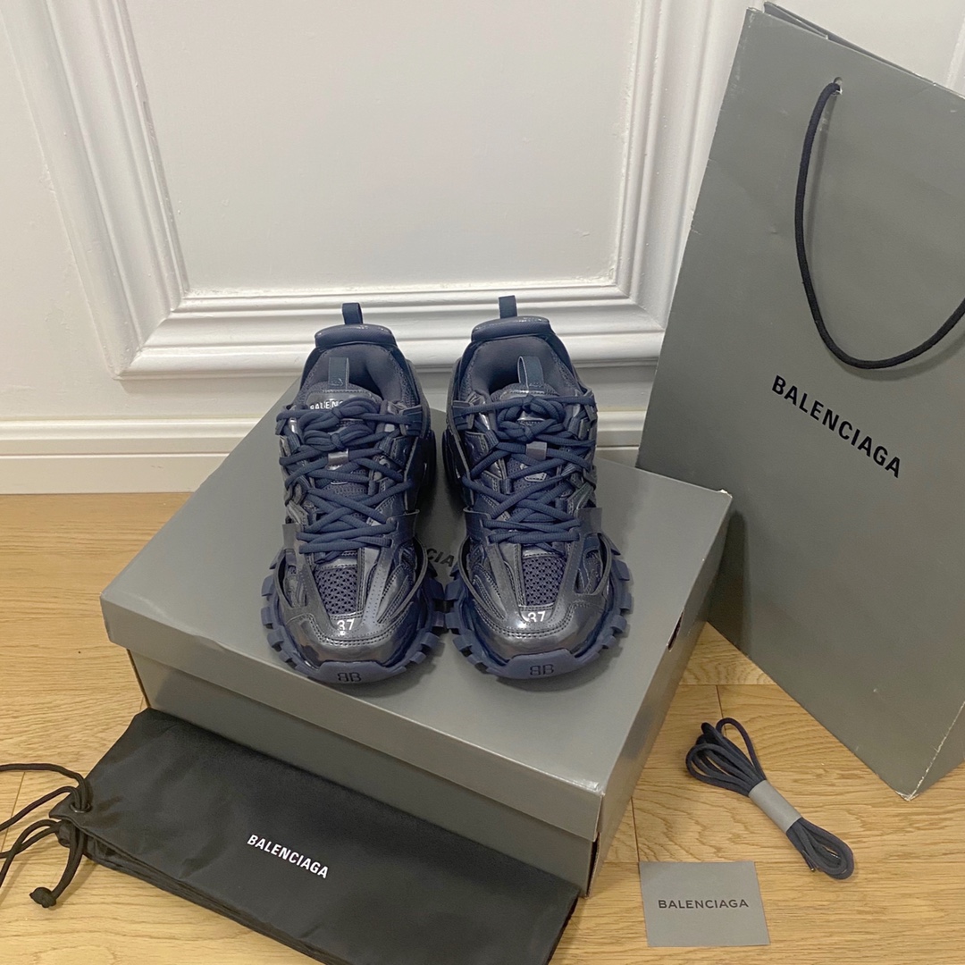 Azul oscuro Balenciaga·Balenciaga 2022ss nuevo color Track 3.0 zapatos para papá de tercera generación, calzado deporti…
