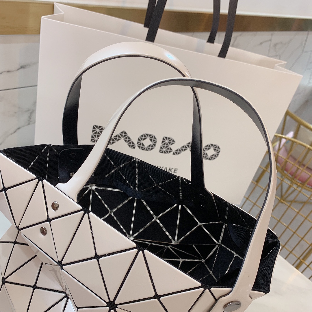 Issey Miyake Bao Bao 6x6 Tote Bag - Milk Tea Color, Foldable & Travel-Friendly 6 i1657975052 3541 3