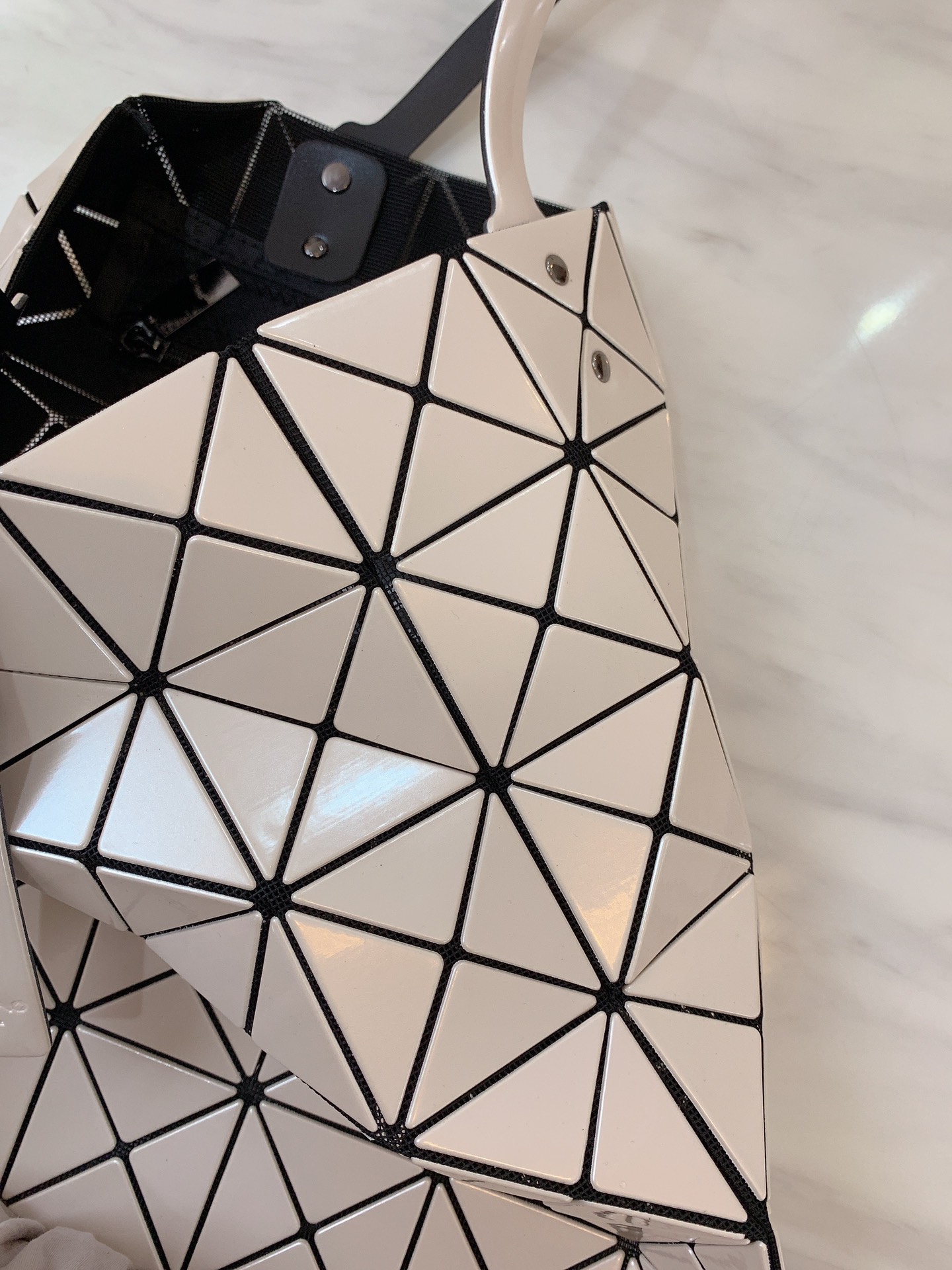 Issey Miyake Bao Bao 6x6 Tote Bag - Milk Tea Color, Foldable & Travel-Friendly 8 i1657975052 8702 5