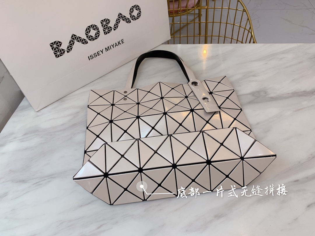 Issey Miyake Bao Bao 6x6 Tote Bag - Milk Tea Color, Foldable & Travel-Friendly 5 i1657975052 9776 2