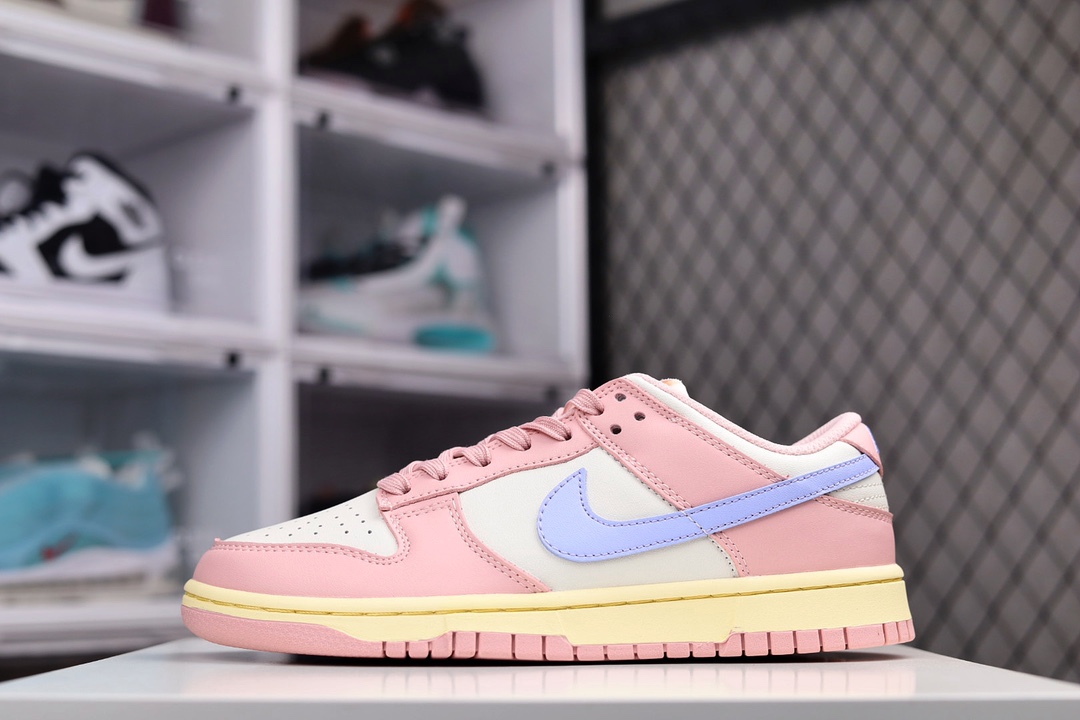 H0 NK SB Dunk Low 粉紫玲娜贝儿性价比天花板 尝鲜先行版原装头层材料 独家版型蒸餾加工帶來的是更好的视觉和脚感体验大厂纯原品质出货 清洁度 电绣工艺 皮料切割干净无任何毛边 细节完美 官方