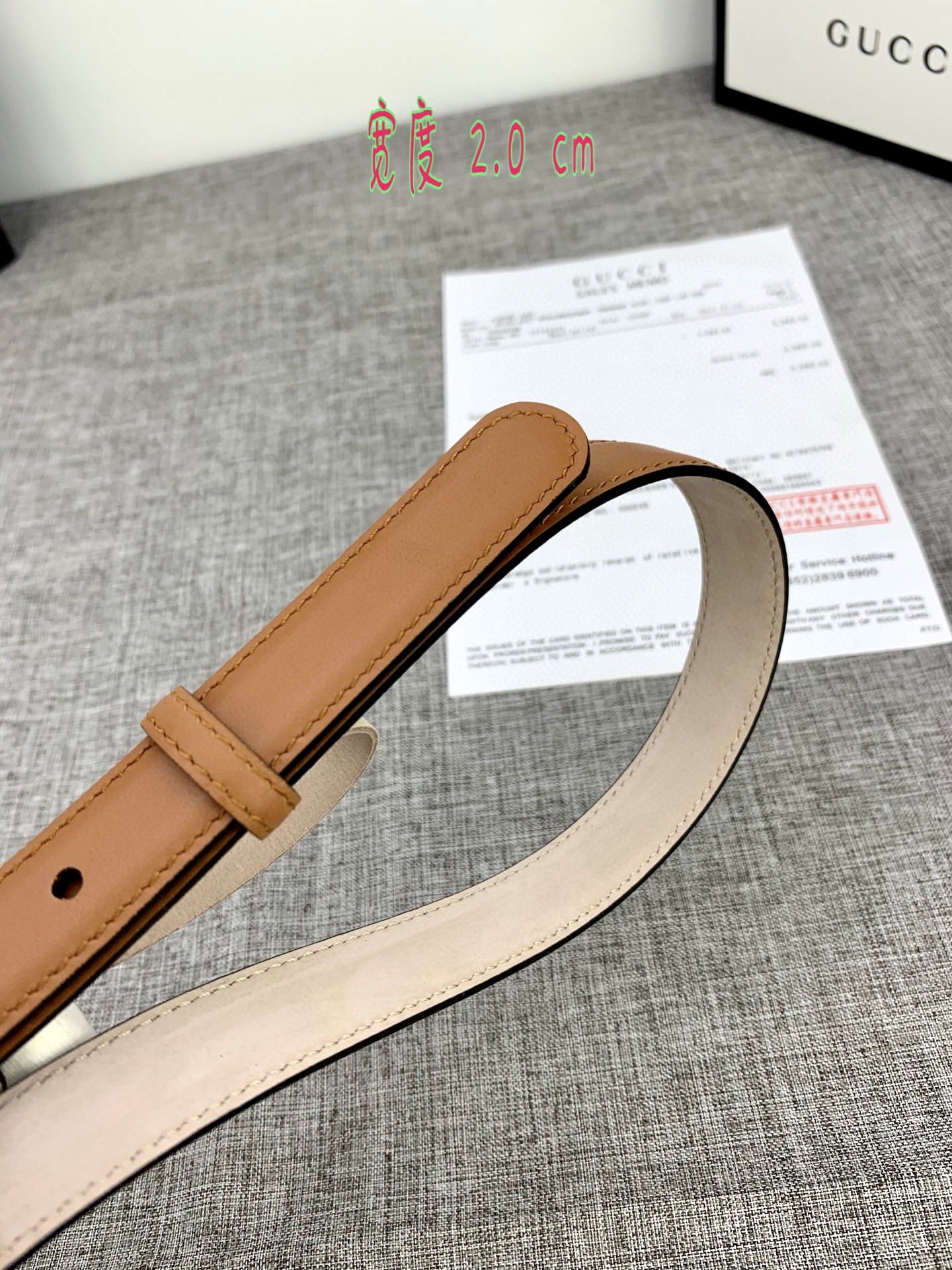 宽度2.0cmGUCCI此细款腰带用