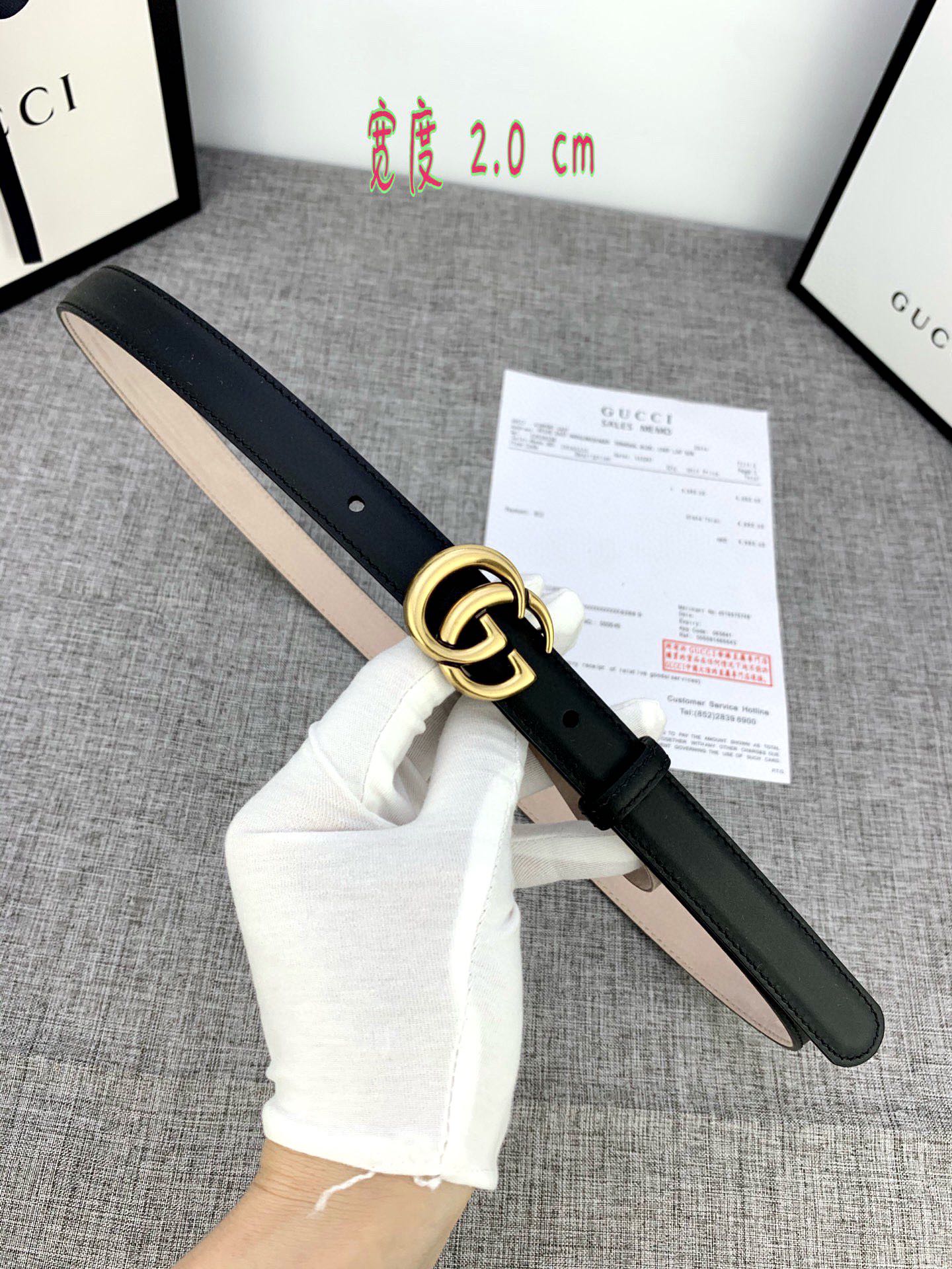 宽度2.0cmGUCCI此细款腰带用