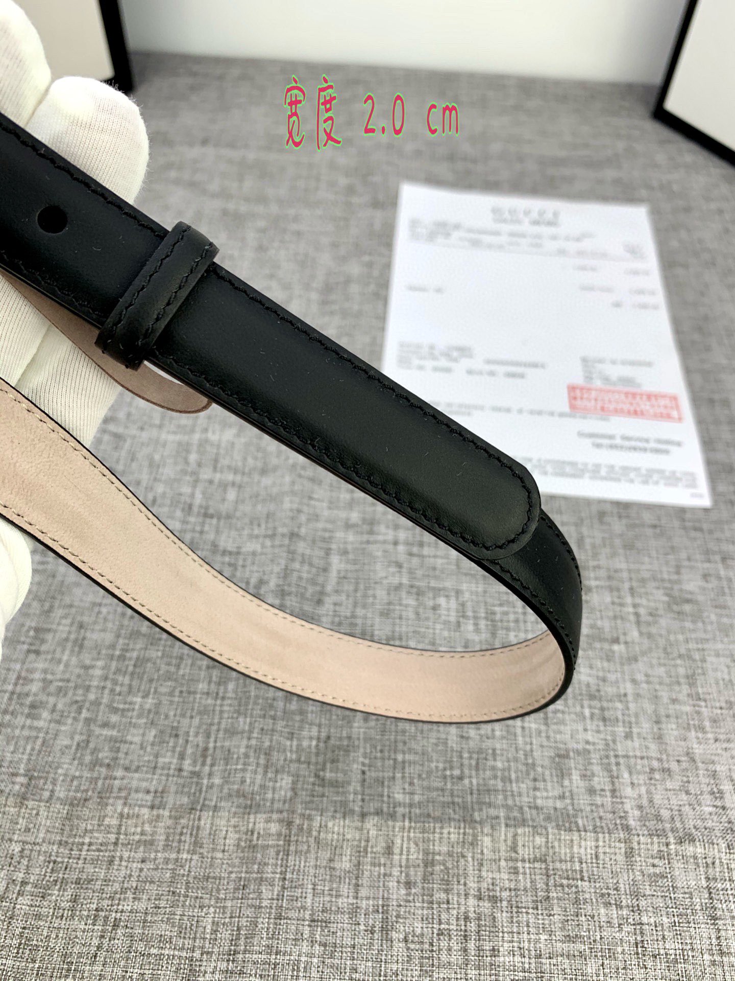 宽度2.0cmGUCCI此细款腰带用