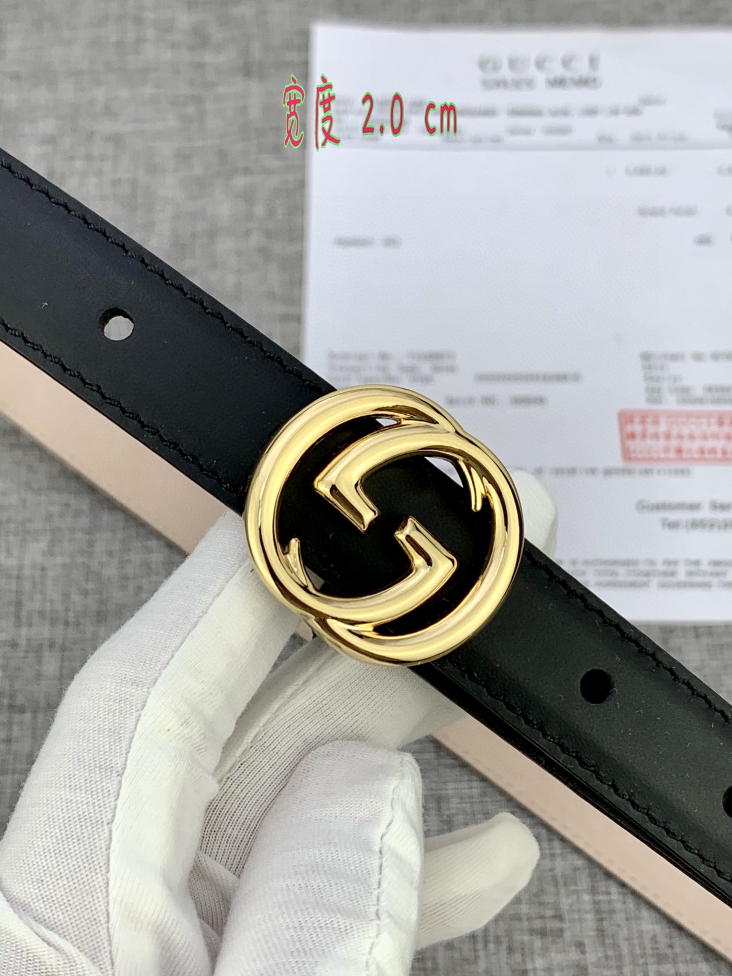 宽度2.0cmGUCCI此细款腰带用