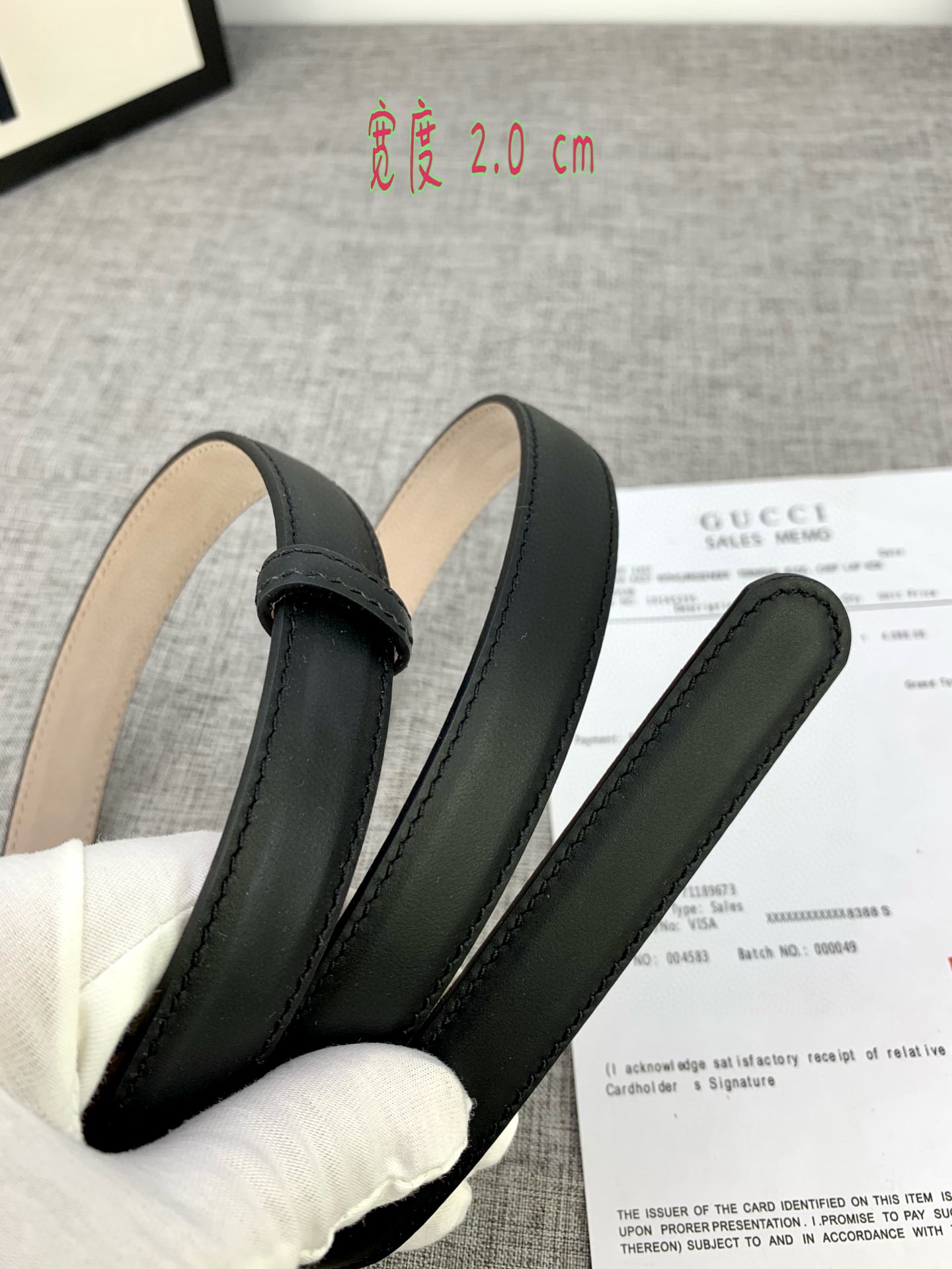 宽度2.0cmGUCCI此细款腰带用
