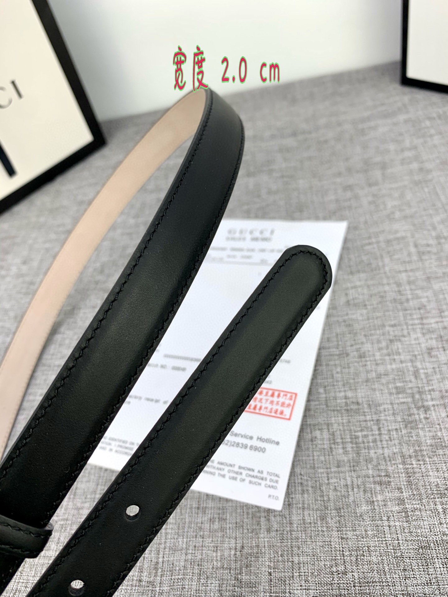 宽度2.0cmGUCCI此细款腰带用