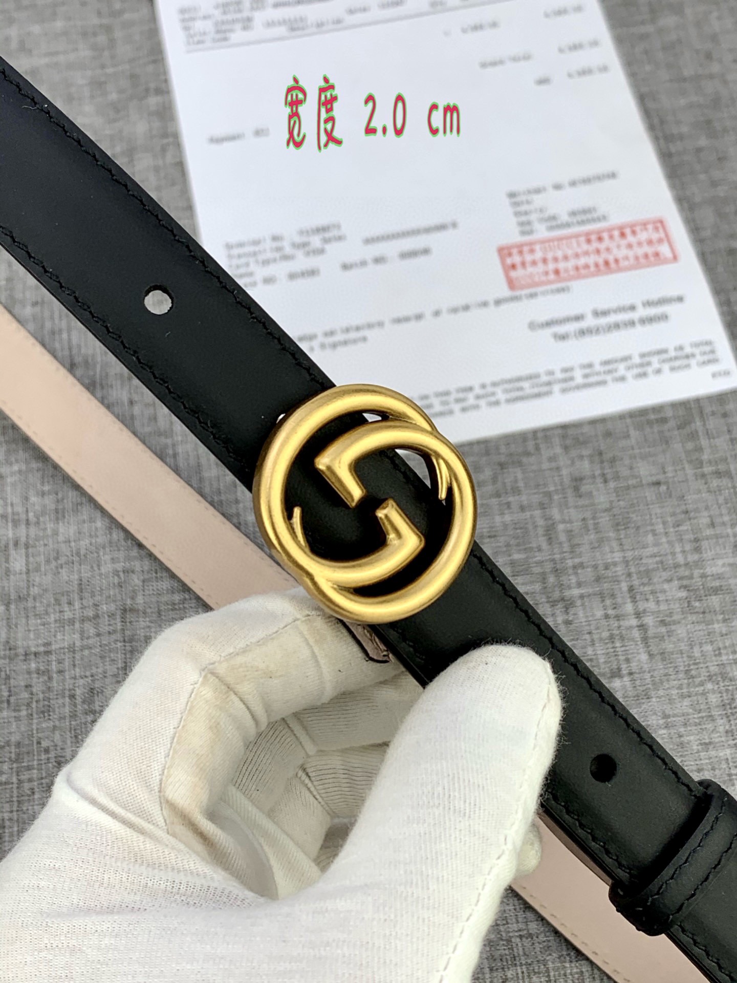 宽度2.0cmGUCCI此细款腰带用