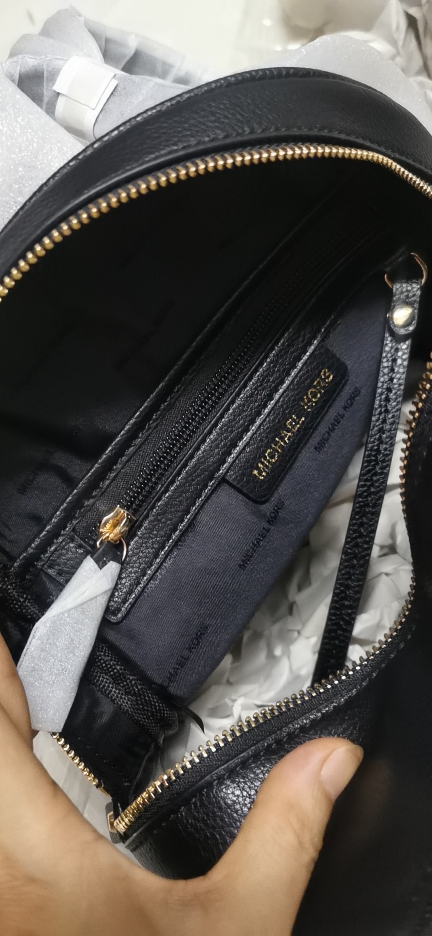 Michael Kors Mk纯原双肩MK背包2拼皮全皮，荔枝纹软牛皮，手感超柔软 配 防尘袋