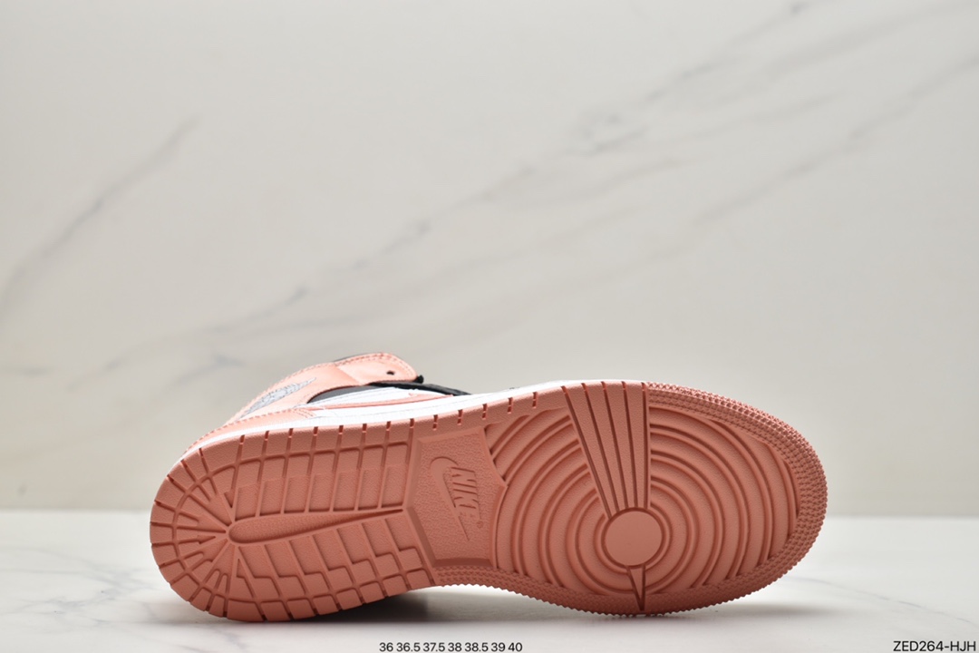 260 Air Jordan 1 Mid (GS) 中帮 黑粉色 AJ1 乔丹1代 554725-604