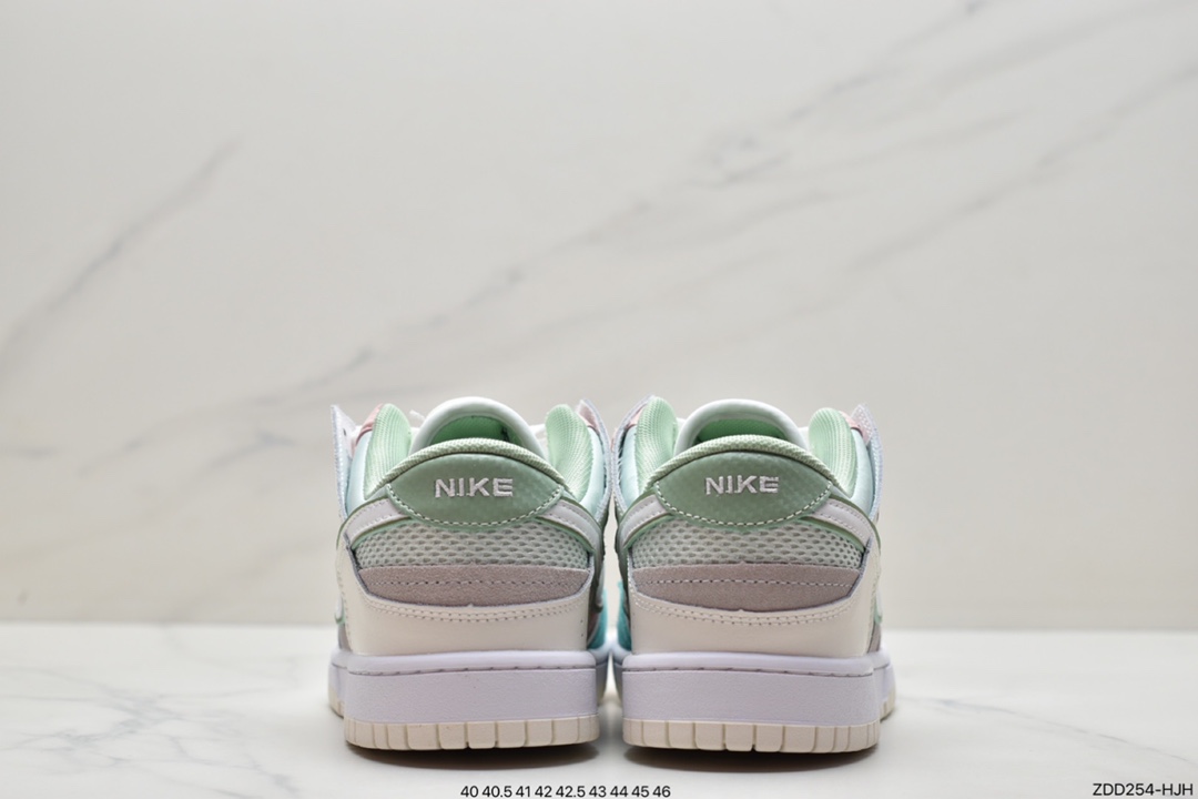 230 耐克Nike Dunk Low Scrap 鞋身以灰白配色呈现主色调DM0802-001