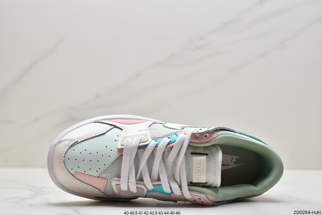 230 耐克Nike Dunk Low Scrap 鞋身以灰白配色呈现主色调DM0802-001
