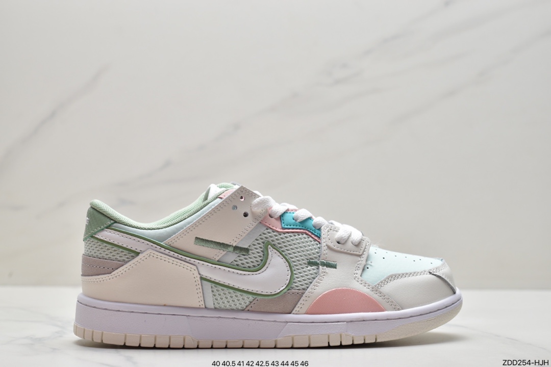 230 耐克Nike Dunk Low Scrap 鞋身以灰白配色呈现主色调DM0802-001