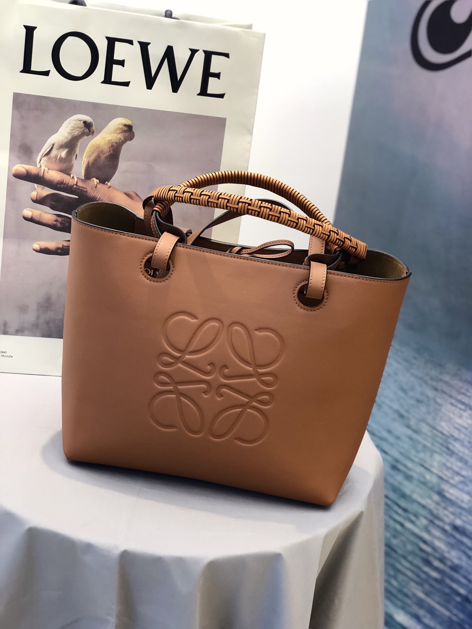 LOEWE Anagram Tote プリント トートバッグ-トップクオリティ