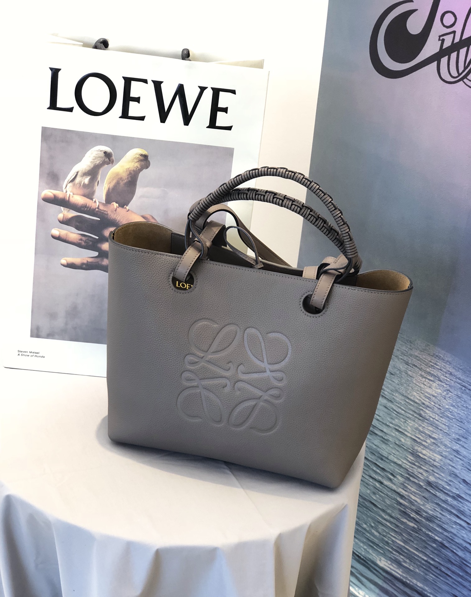 LOEWE Anagram Tote プリント トートバッグ-トップクオリティ