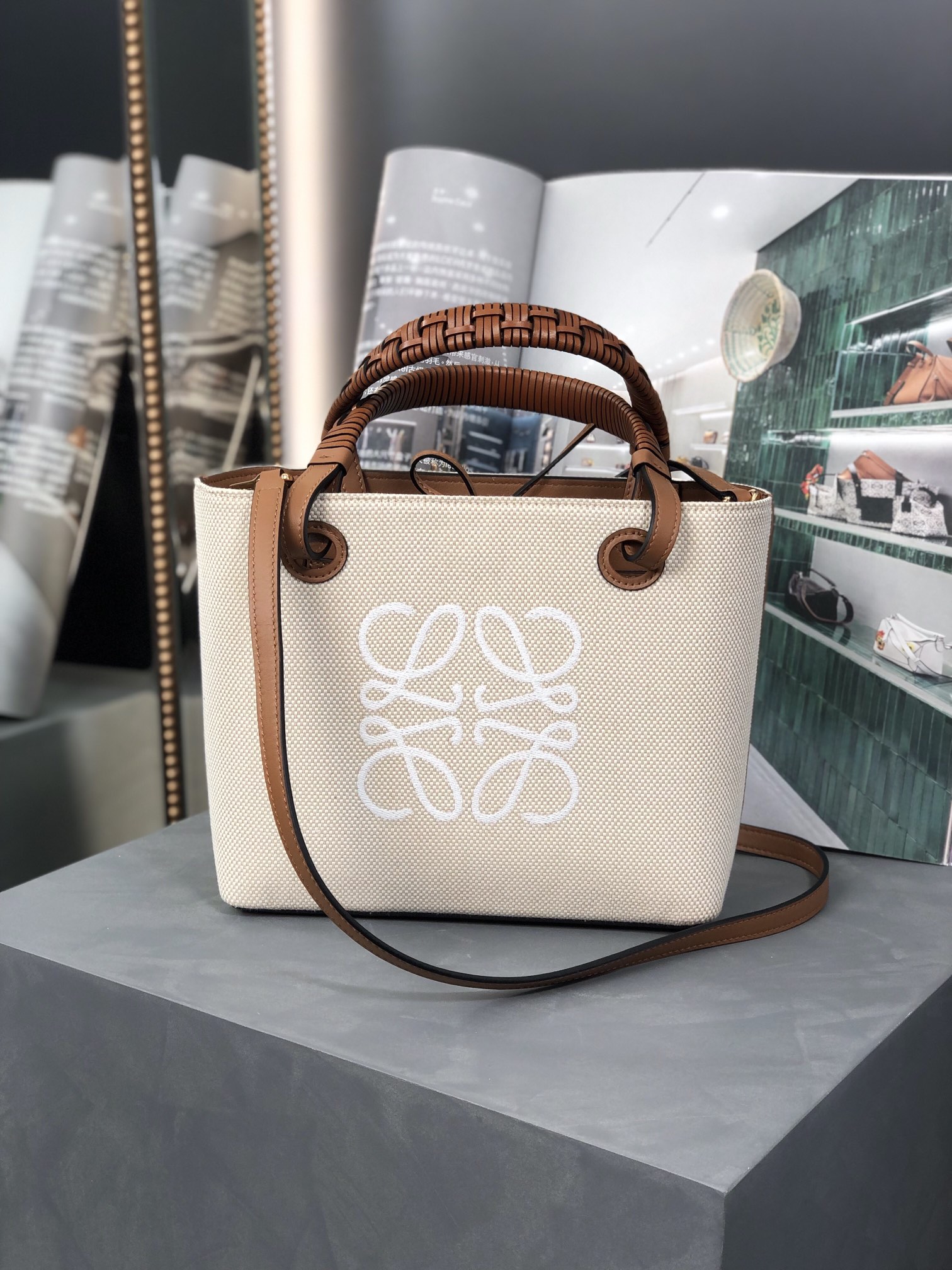 LOEWE Anagram Tote Miniトートバッグ-トップクオリティ
