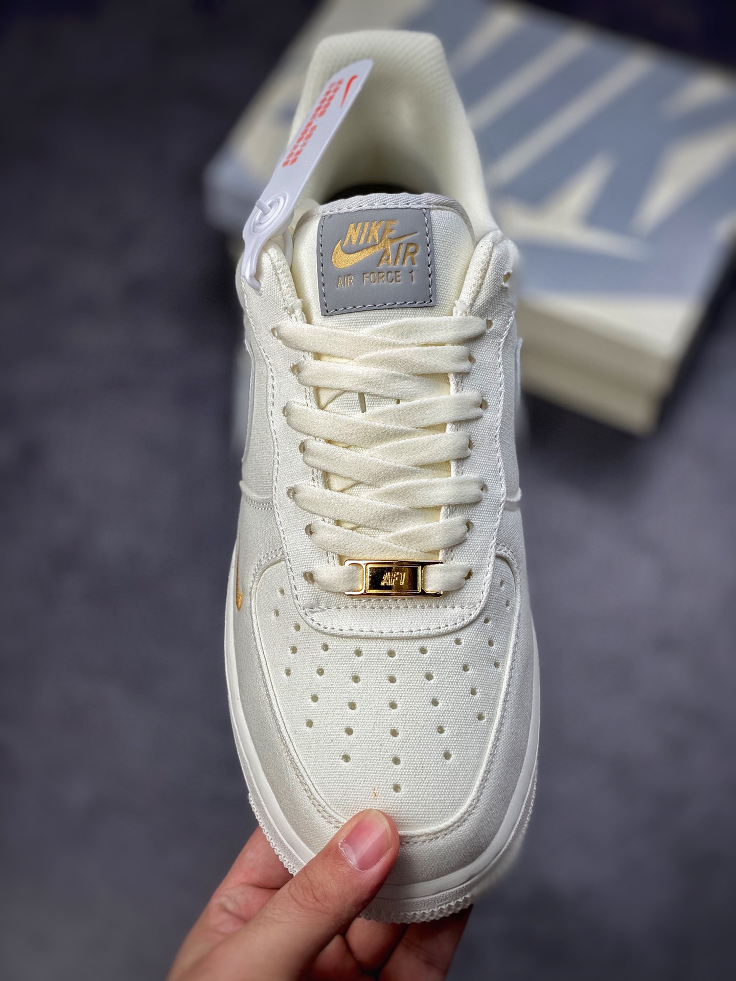 220 Nike Air Force 1 Low 07 灰白金帆布 3M反光MN5696-609