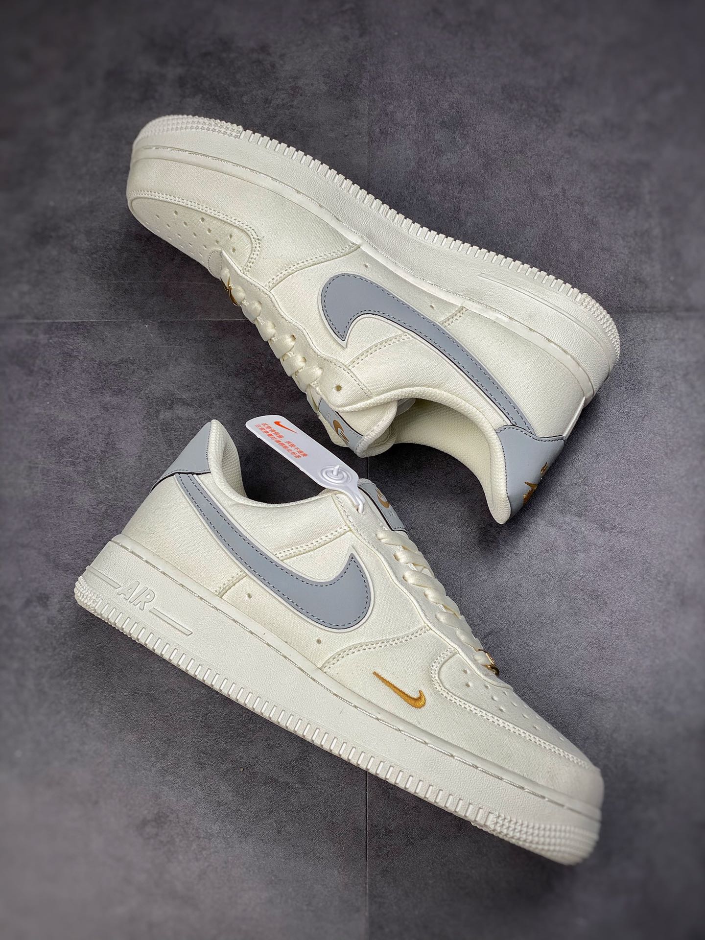 220 Nike Air Force 1 Low 07 灰白金帆布 3M反光MN5696-609