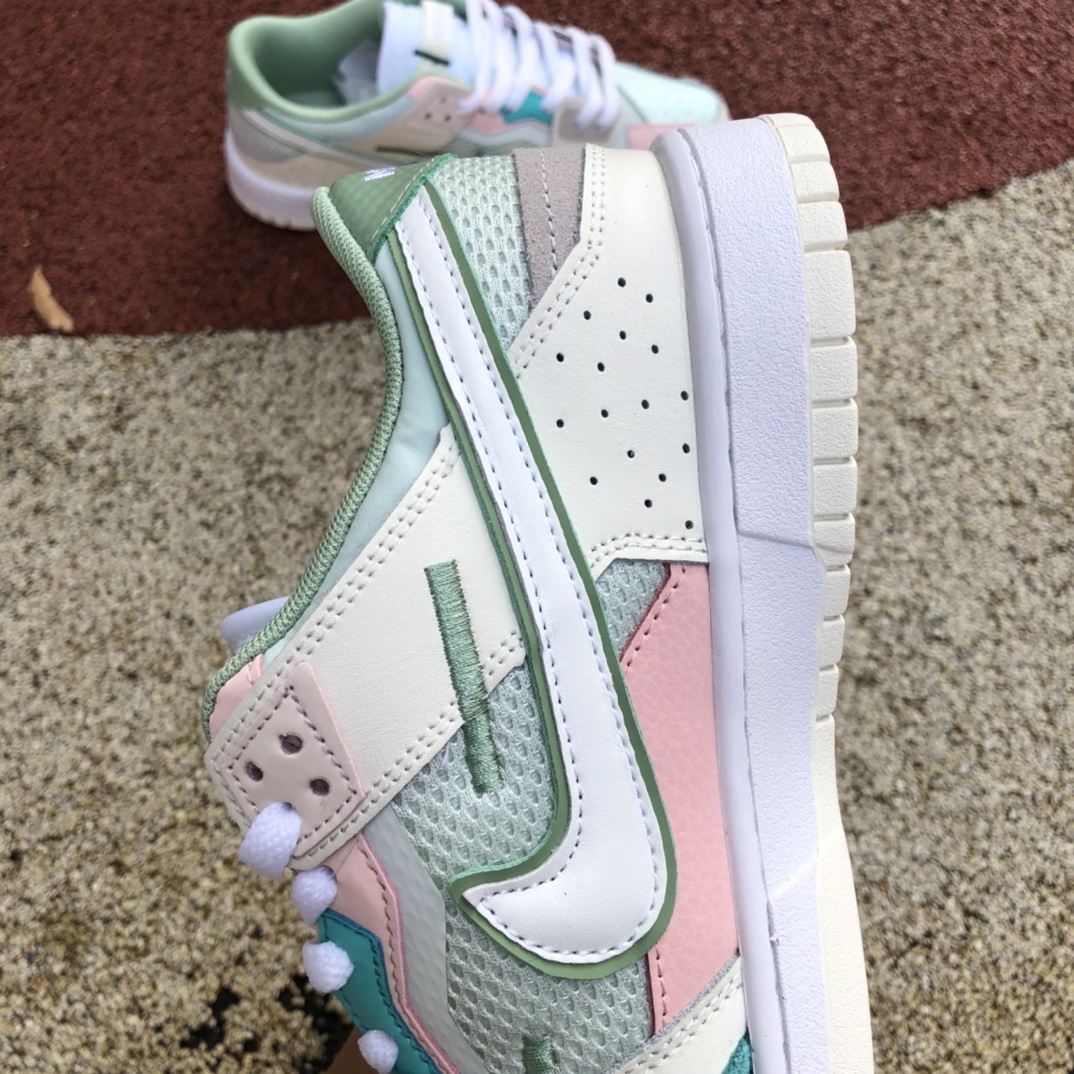 300  Dunk LowScrap 彩色拼接浅蓝海女子低帮滑板鞋DM0802-001