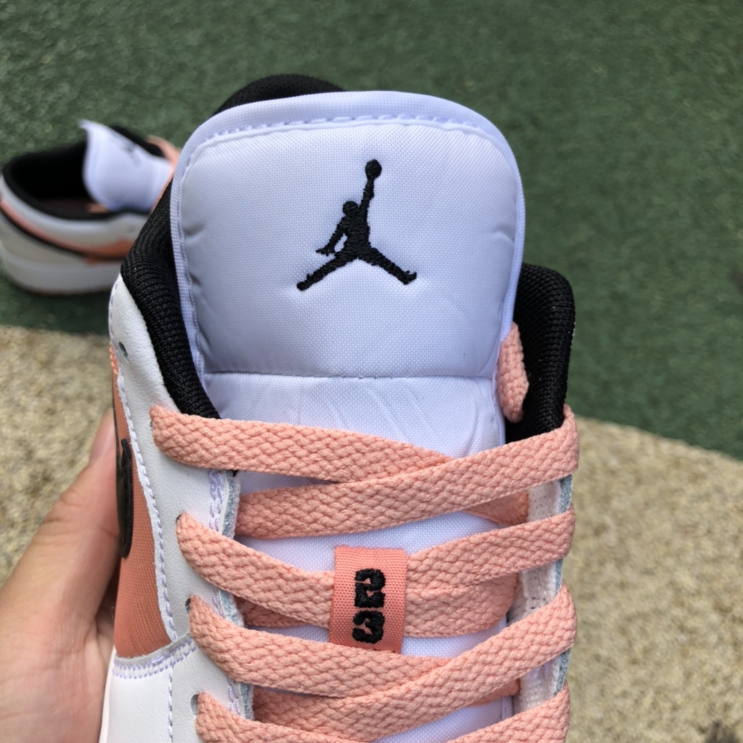 300  纯原版Air Jordan 1 AJ1 白粉 黑熊猫水蜜桃 丝绸玫瑰金 女休闲低帮球鞋 DM8960-801