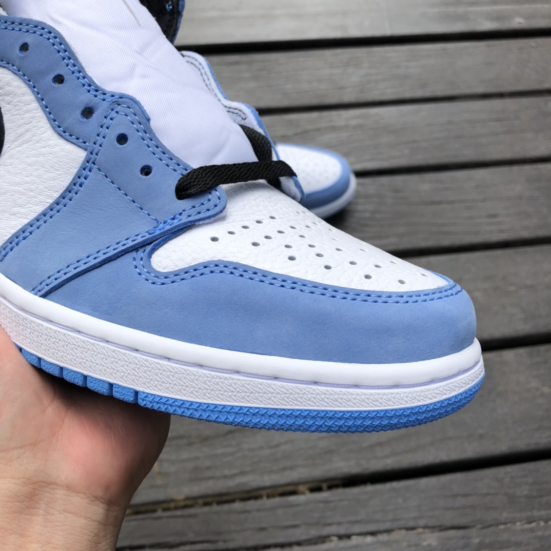 480  全新纯原版高质量货物Air Jordan 1 AJ1 UNC 大学蓝 北卡蓝 黑曜石2.0 高帮 555088-134