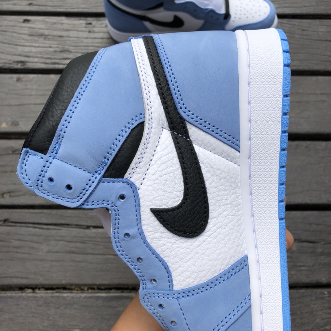 480  全新纯原版高质量货物Air Jordan 1 AJ1 UNC 大学蓝 北卡蓝 黑曜石2.0 高帮 555088-134
