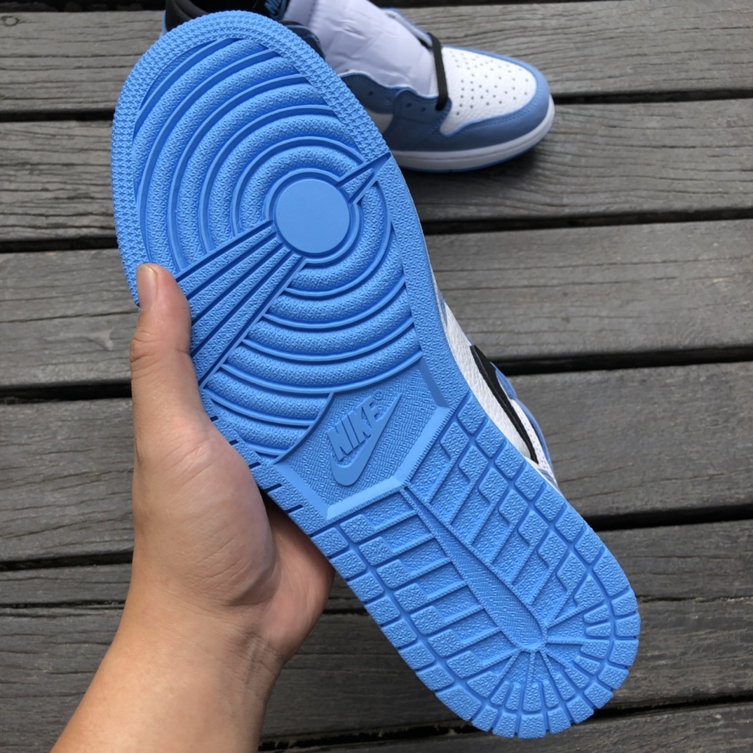 480  全新纯原版高质量货物Air Jordan 1 AJ1 UNC 大学蓝 北卡蓝 黑曜石2.0 高帮 555088-134