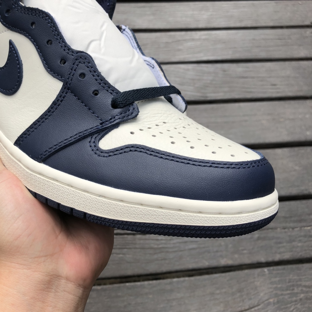 New pure original high quality cargo Air Jordan 1 AJ1 Obsidian North Carolina toe campus blue 555088-140