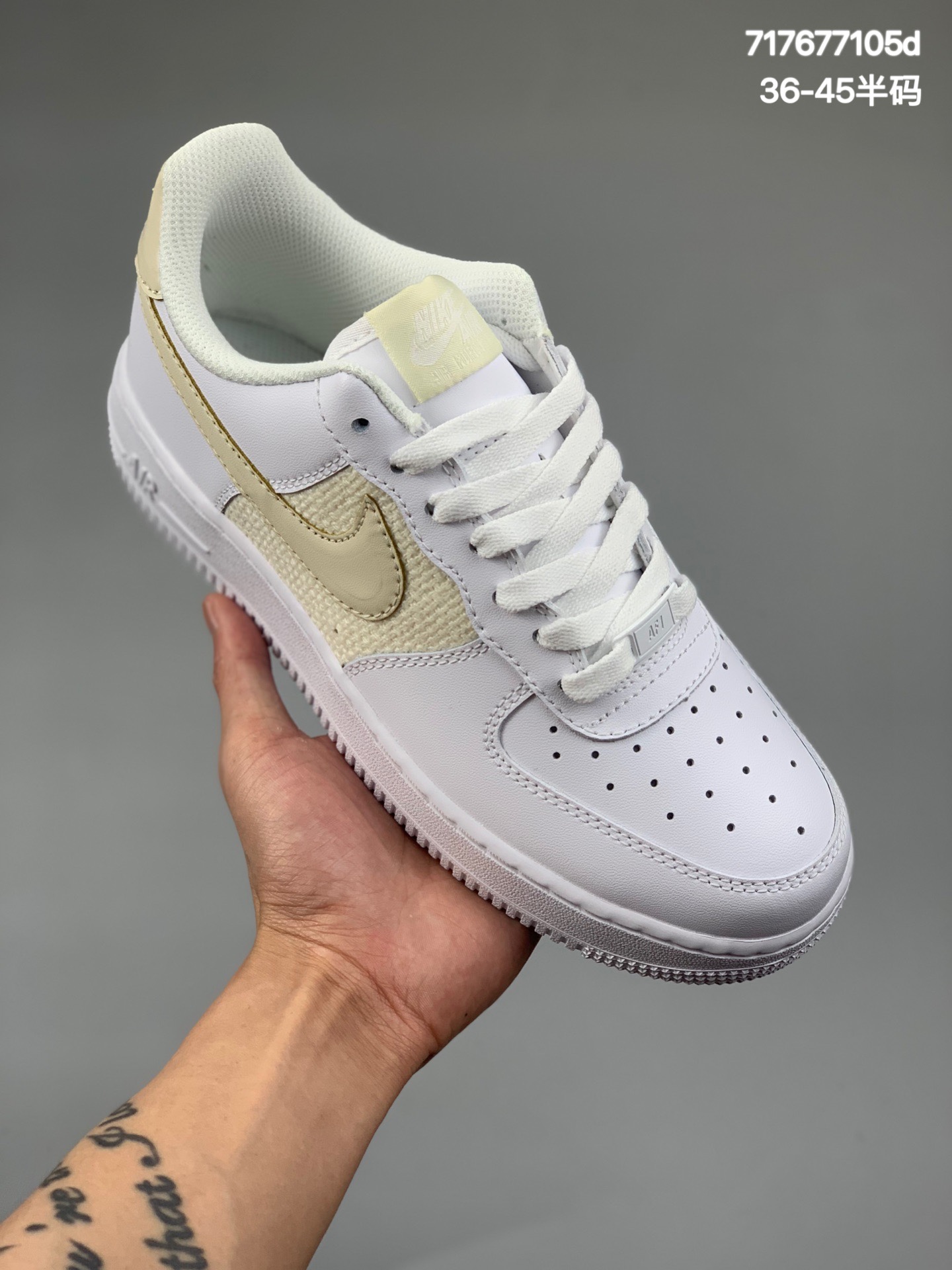 本地
Nike Air Force 1 ’07 Low 米黄 小香风 空军一号经典低帮百搭休闲运动板鞋
官方同步 原装级别 原楦头原纸板  打造纯正空军版型
货号：DJ9945-100
尺码：36 36.5 37.5 38 38.5 39 40 40.5 41 42 42.5 43 44 44.5 45
编码：717677105d